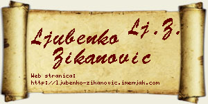 Ljubenko Žikanović vizit kartica